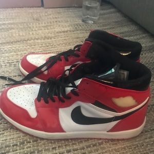 Red and black nike air Jordan’s